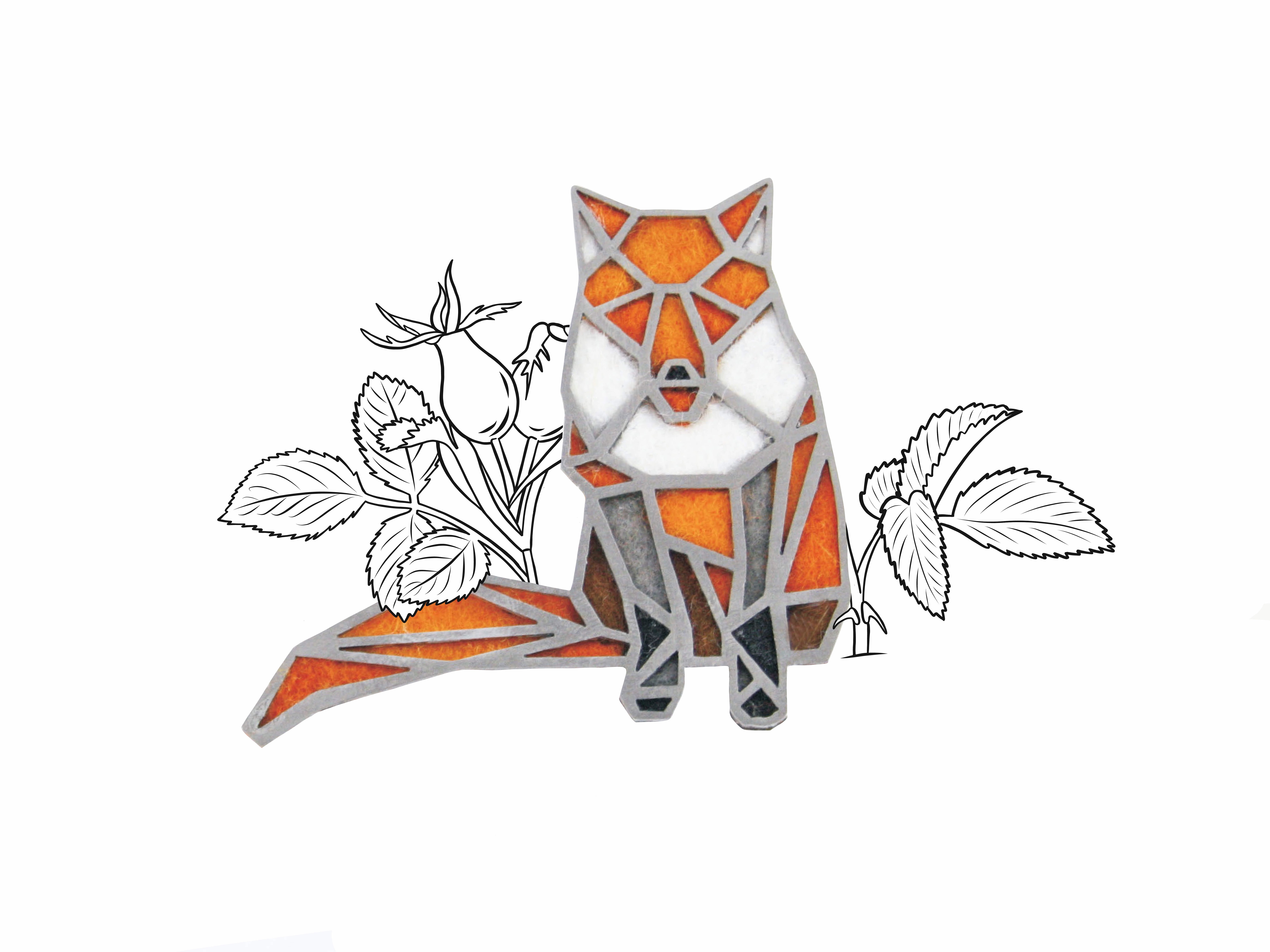 Brož geometrická liška